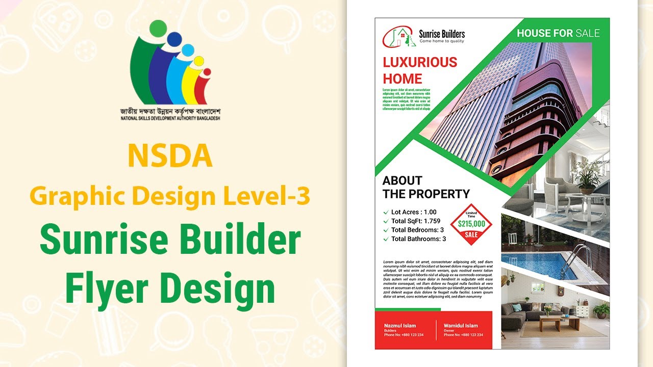Sunrise Builder Flyer Design || Sunrise Builder || NSDA Graphic Design Level 3 | Adobe illustrator