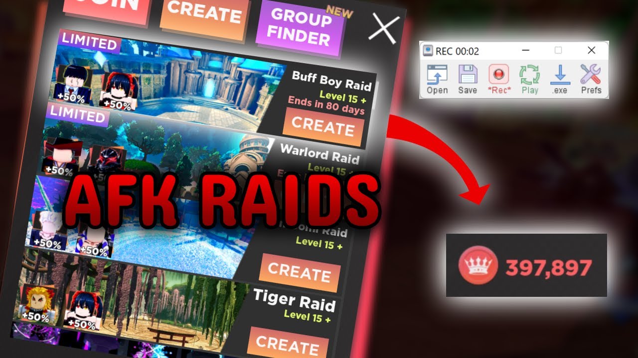 How to AFK raids in Anime Dimensions - YouTube