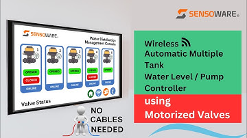 Wireless Fully Automatic Multiple Tank Water Level Controller / Pump Controller | Motorized Valves