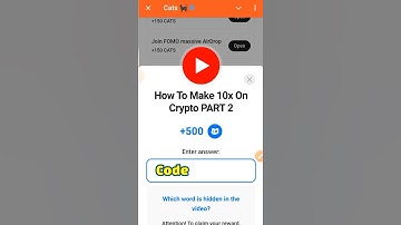 Cats YouTube Video Code Part 2 How to make 10x on crypto Code #shorts