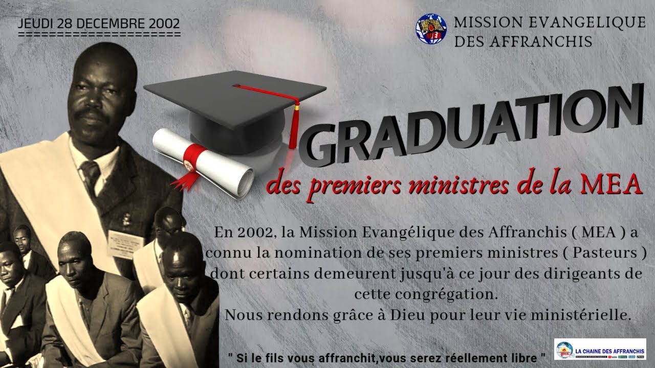 GRADUATION DES PREMIERS PASTEURS DE LA MEA