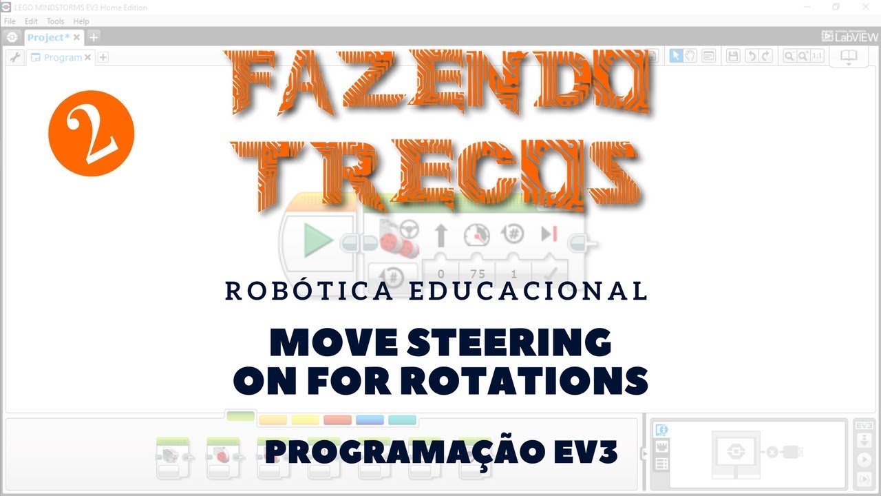 #02 Direção por Rotações - Programação EV3 - Jeyson Cruz