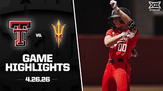 Texas Tech vs. Arizona State Highlights (4.26.26) | 2026 Big 12 Softball