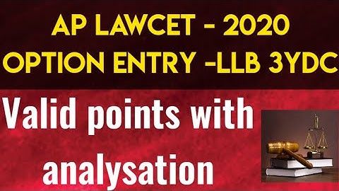 AP LAWCET OPTION ENTRY | Colleges & Courses With Fee| Don