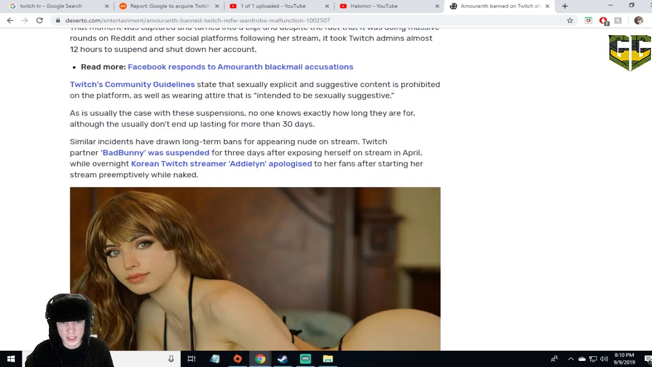 Incident amouranth wardrobe Amouranth Has