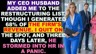 My CEO Husband Put Me On The Restructuring List. I Walked Out On The Spot, And 3 Days Later, He S...