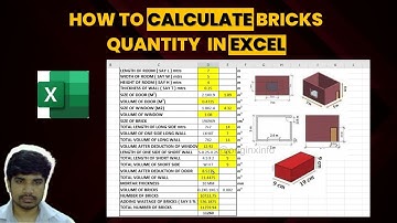 How To Calculate The  Quantity Of Bricks In Excel #excel