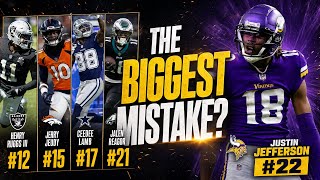 “How 4 WRs went BEFORE Justin Jefferson… (BIGGEST MISTAKE?)”