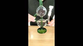 Colored Coin Recycled Glass Bongs Glass oil dabbers bear mountain recycler Glass water pipes