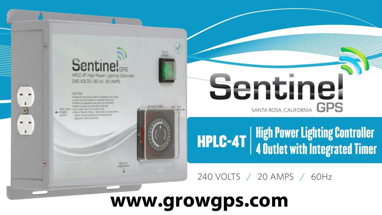20 A 60Hz Sentinel GPS HPLC-4 High Power Lighting Controller 4 Outlet 240 VAC