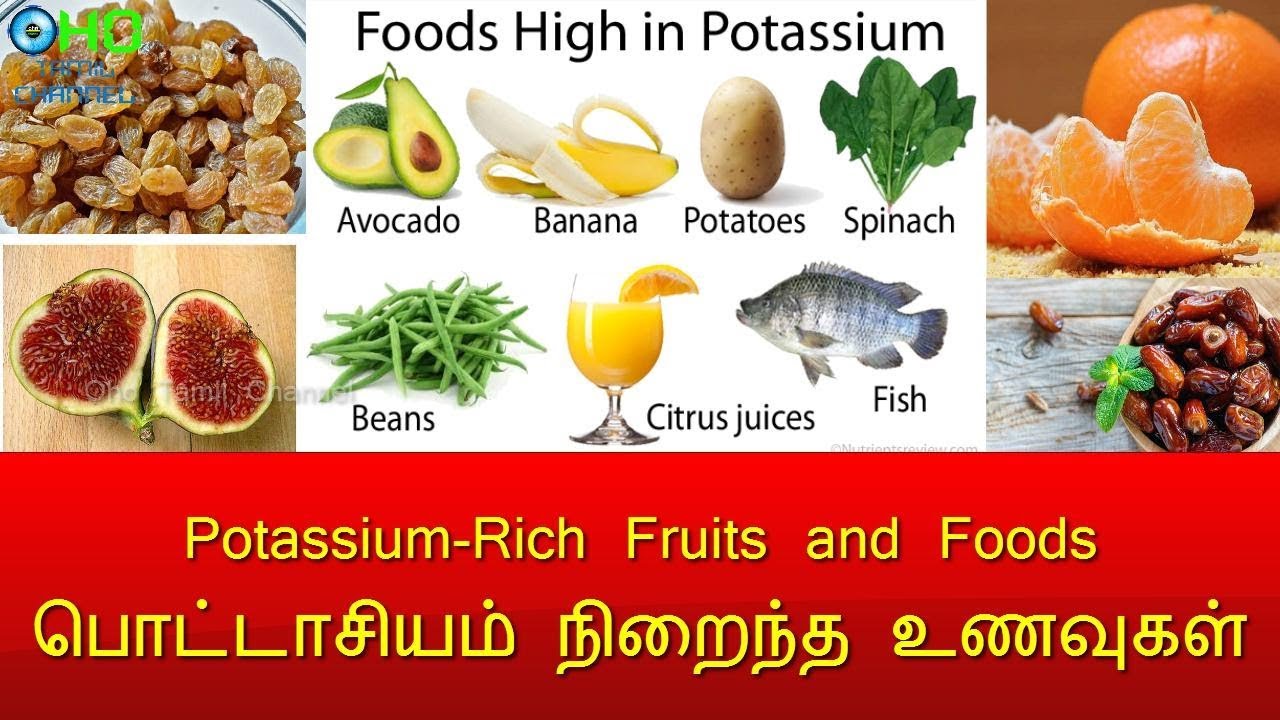 Potassium Rich Foods Chart
