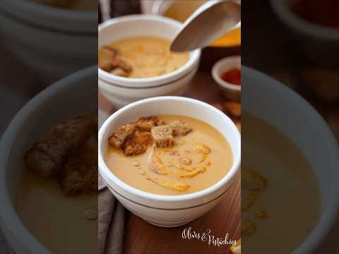 Turkish Red Lentil Soup #youtubeshorts #soup #vegetarian