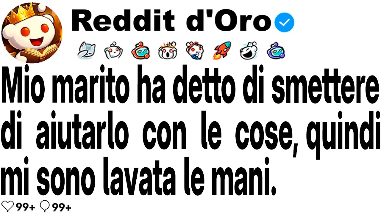 Mi guardò dritto negli occhi, con quel sorriso da bambino che crede di aver vinto, e disse: "Smettila di trattarmi come un bambino. Smettila di gestire la mia vita. Posso farcela da solo." E così...