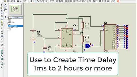CD4020 14 bit Binary Counter Proteus Simulation
