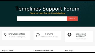 How use Templines support forum