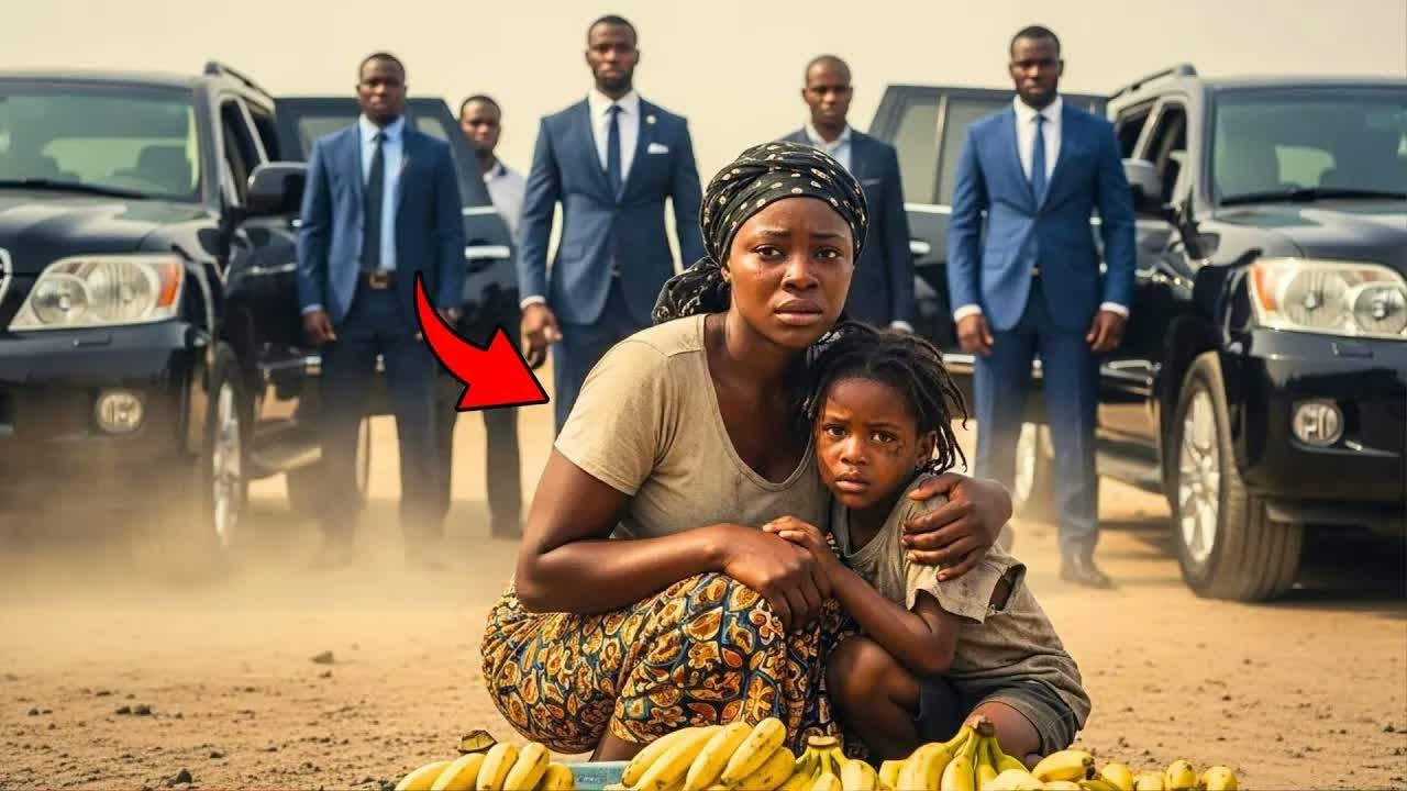 The banana seller fed the dirty little girl every day… until 4 SUVs stopped, looking for her