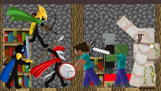 Minecraft Vs Stick War Legacy | Drawing Cartoons 2 Animation screenshot 4