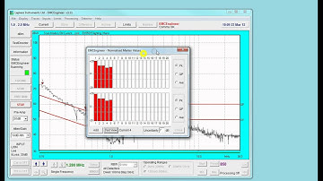 EMC conducted emissions test - initial scan