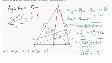 2016 AMC 12 B Problem 17 (Angle Bisector Theorem, Heron