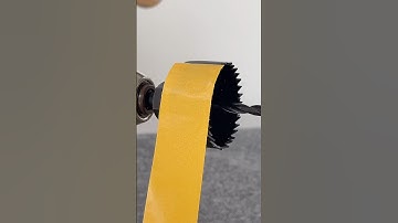 Awesome trick with a drill and a hole saw. #woodworking #short