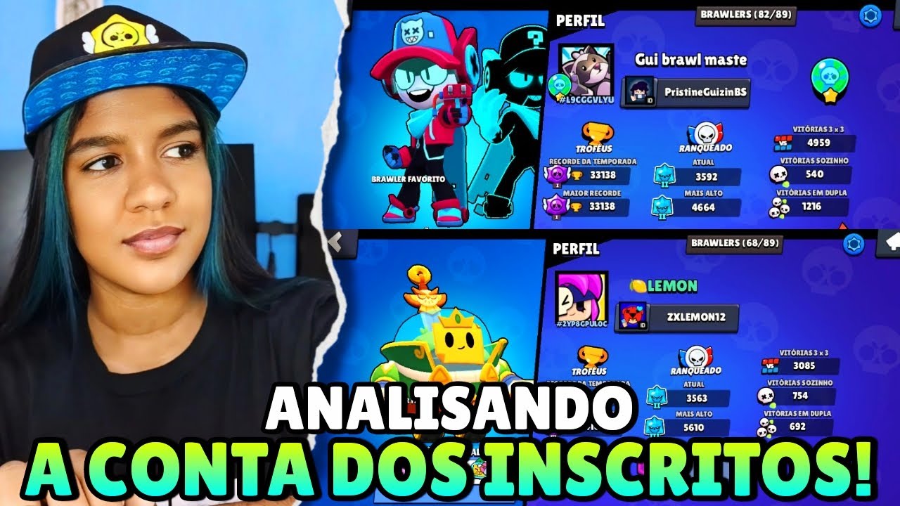 BORA ANALISAR AS CONTAS DOS INSCRITOS NO BRAWL STARS (RUMO AOS 25K)! - AO VIVO 🍪