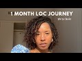 Starter Locs on 3b/3c hair | 1 month loc journey | comb coil starter locs