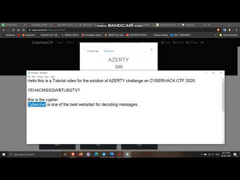 #CTF #cyberhackctf #crypto AZERTY cyberhack ctf write-up