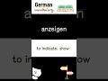 anzeigen (show) | German language vocabulary Mp3 Song