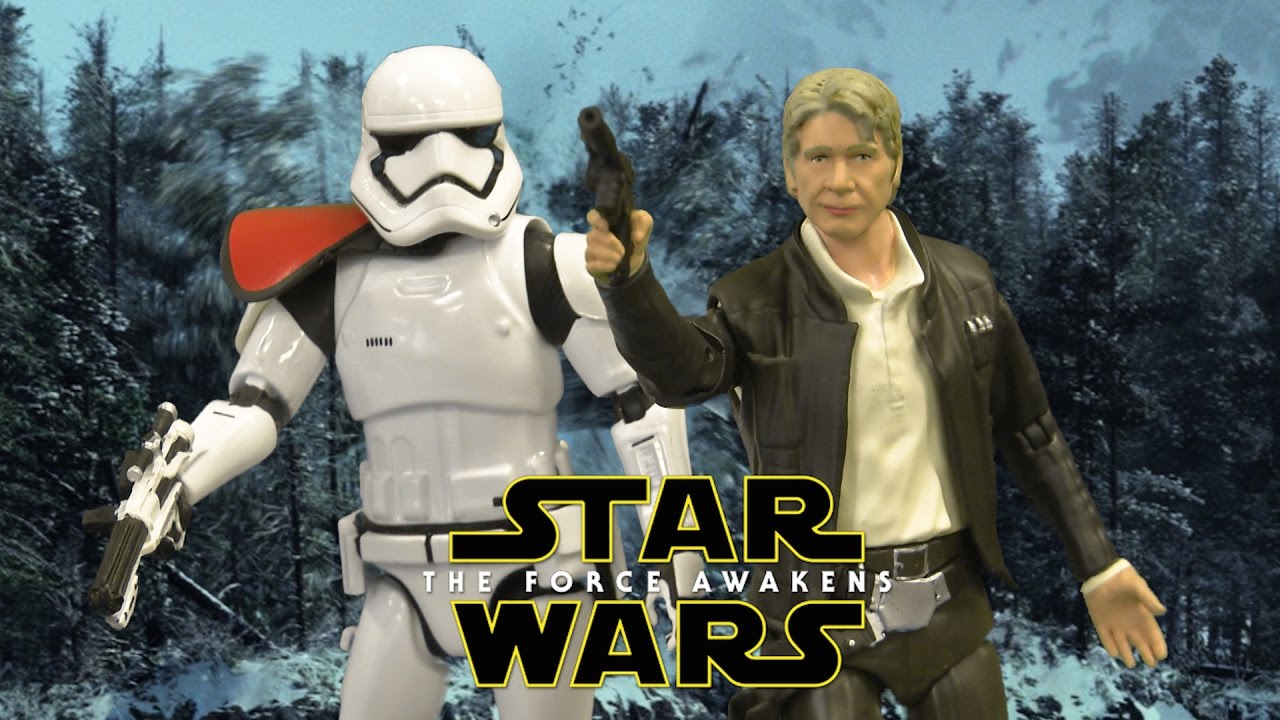 Star Wars Elite Series Die Cast Han Solo and First Order Storm Trooper Officer from The Disney Store