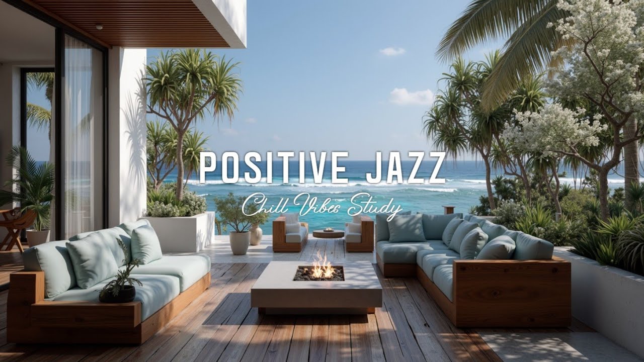 Расслабляющая музыка в стиле босса-нова для кафе ~ Волны океана для учебы и концентрации