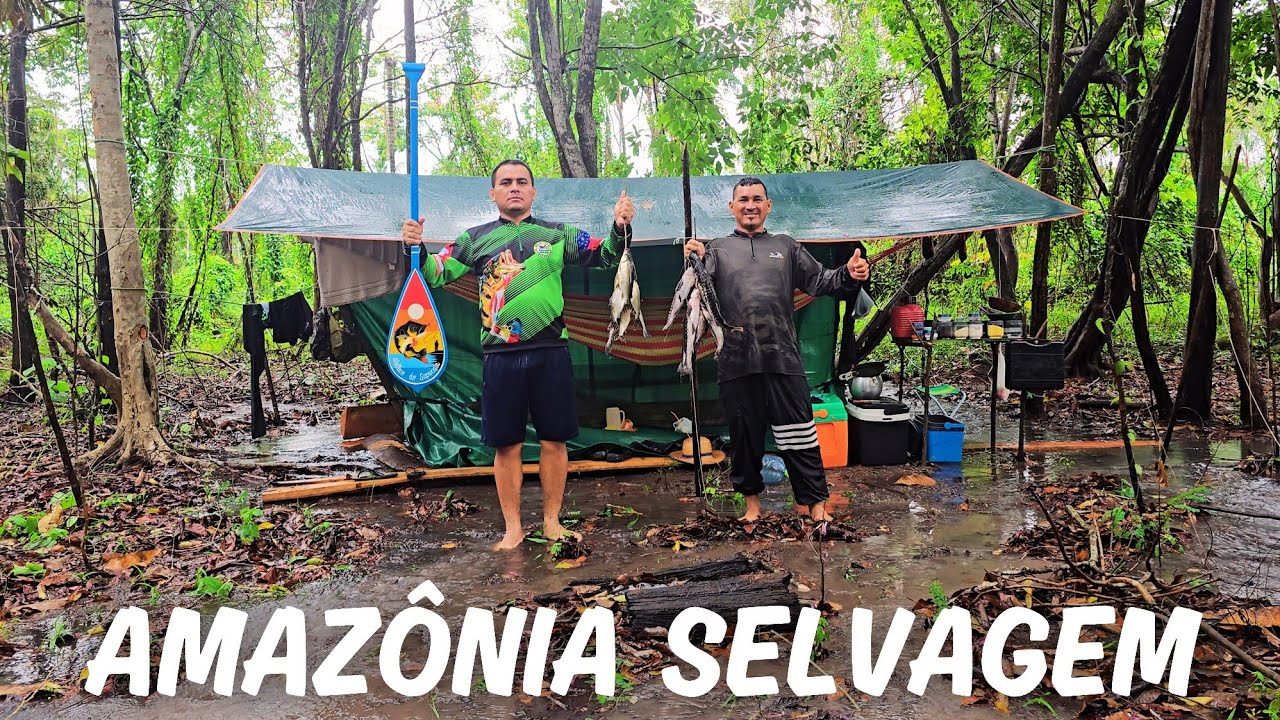 PESCANDO ACAMPANDO Passei um PERRENGUE muito grande,fiz PEIXEfrito,cozido em algum lugar da AMAZÔNIA