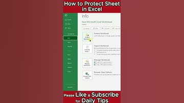How to protect sheet in excel #excel #protect
