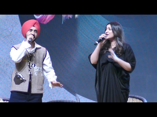 Parineeti Chopra और Diljit Dosanjh ने गाना गाकर जीता लोगों का दिल class=