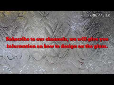 Crystal textures on glass