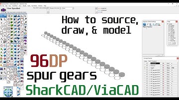 SharkCAD ViaCAD Tutorial - Learn how to source, draw, and model a 96DP spur gear in 3D