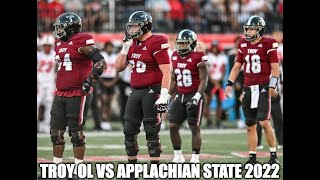 Troy OL VS Appalachian State (All Plays 2022)