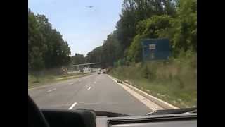 Freeway shot of Marines Museum and drive up to quantico VA