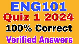 Eng101 Quiz 1 Spring 2024 || Eng101 Quiz 1 2024 || Eng101 Quiz no 1 Solution 2024