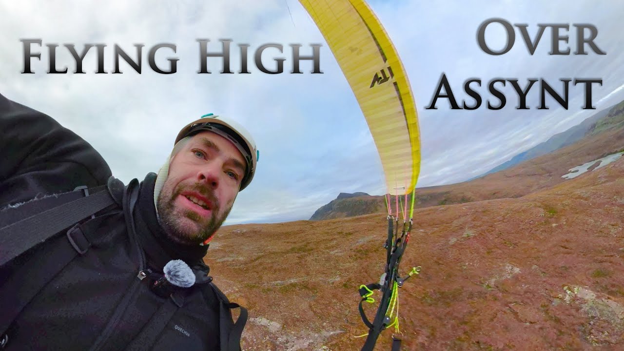 Mountain Paragliding in Assynt, Scottish Highlands