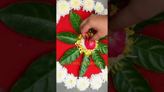 Easy Rangoli Design for Diwali - Flower Rangoli #rangoli #diy #rangolidesigns