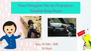 Kasus pelanggaran hak dan pengingkaran kewajiban warga negara ( kelas 12)