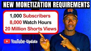 New Monetization Requirements for YouTube | Take Note‼️