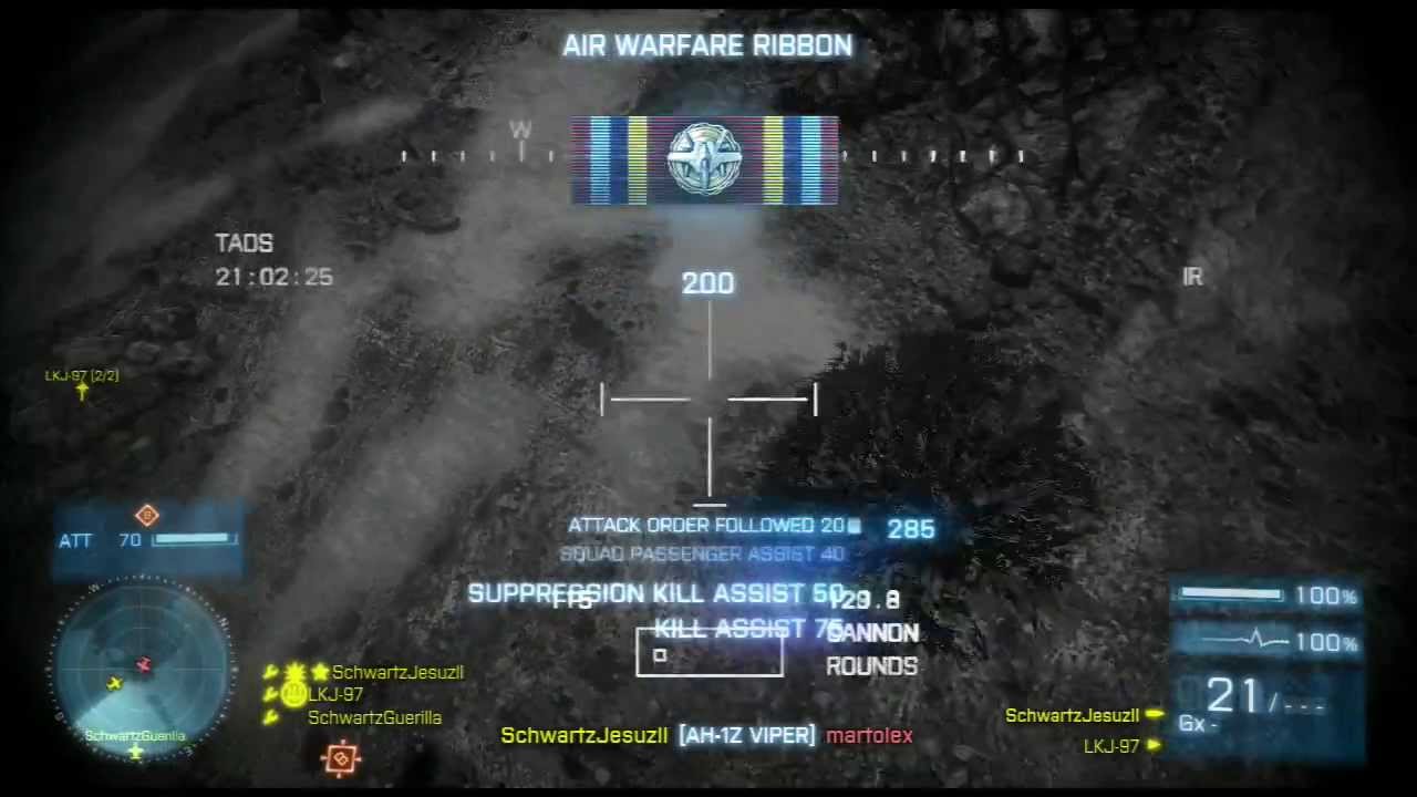 BF3 - Attack Helicopter Viper Gameplay | Rush