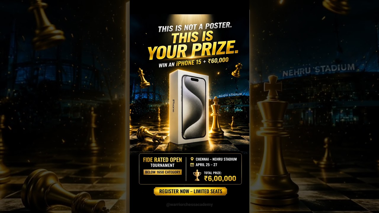 📱 WhatsApp: +91 955 154 6464 - For More Details 🔥 YOU CAN WIN AN iPHONE 15 🔥| #warriorchessacademy