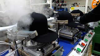 The process of making a good quality ball cap. Amazing Korean hat factory