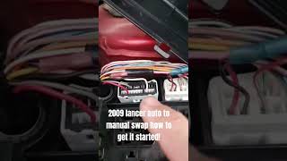 Mitsubishi lancer manual swap wiring #lancer #automobile  #mechanic  #mitsubishievo #evos #ozracing