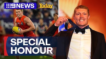 Gold Coast Suns star Matt Rowell wins 2025 Brownlow Medal | 9 News Australia