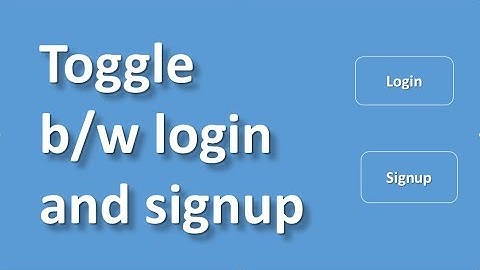 JQuery - Toggle between login and signup forms