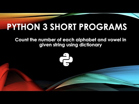 Python 3 Short Programs |How many of each alphabet this string contains?