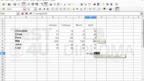 Use the appropriate function in cell G12 to calculate the average of the values displayed in the...